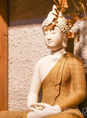 正品中式白瓷释牟迦尼佛如来佛祖摆长件陶瓷具菩提家用佛泰佛辈送