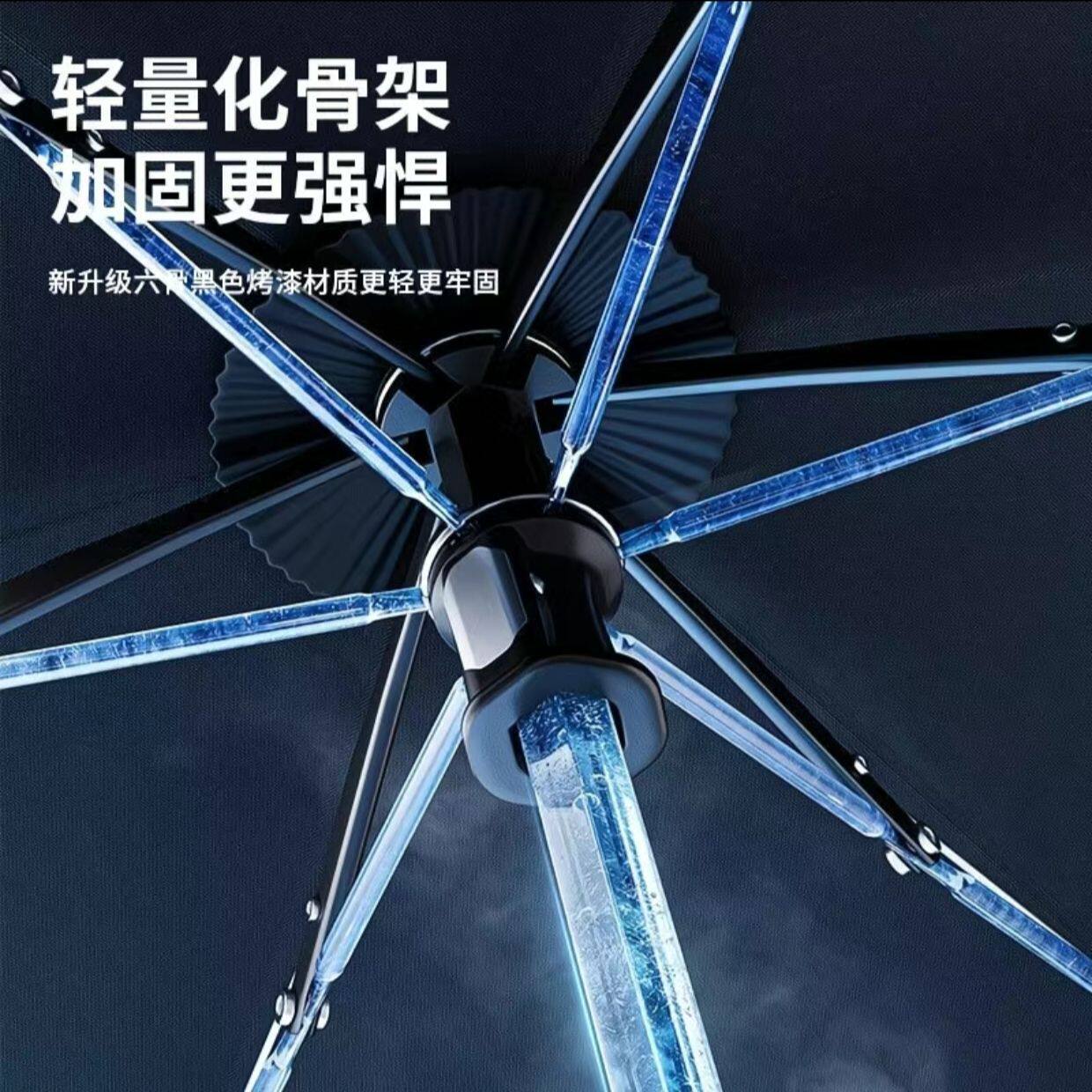 定制伞防紫外线晴雨两用伞太阳伞黑胶折叠胶囊伞防晒雨伞遮阳