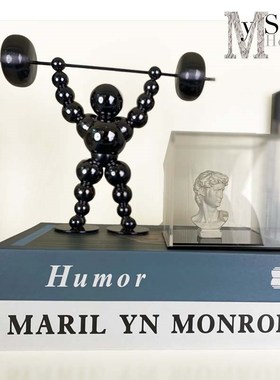 样板间书柜简约现代软装饰品创意玻璃工艺品相架家人物字母小摆件