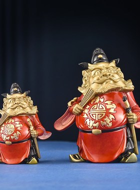 铜掌柜 钟馗摆件 黄铜钟馗天师伏魔铜像天官赐福家居装饰工艺礼品