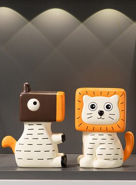 创意趣味摆件客厅电视柜卧室桌面装饰品搞怪潮玩可爱卡通家居玩偶