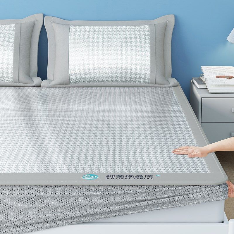 床笠款夏季2024新款冰丝凉席三件套防移动跑位床护垫防滑防脏1.8m,淘宝优惠券,粉丝福利购,淘宝优惠卷
