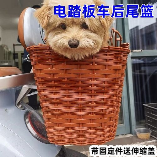 电动车后置车筐电摩车后尾挂篮加大书包车篓后用靠背菜篮子后尾箱 - 图0