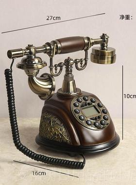 正品美式古电话机摆件高档家居饰品欧式型模客厅古复摆董设工艺品