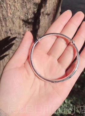 正品车纯银9999龙凤珠银饰圆身花推拉女手炼古覆式民族风格女礼品