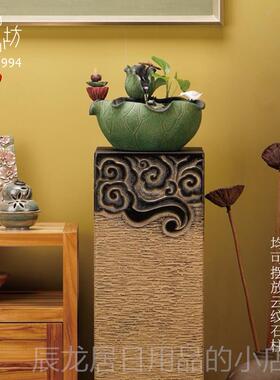 正品匠复心坊中式云石柱展示柱仿古落地摆件客厅玄关庭院古装饰纹