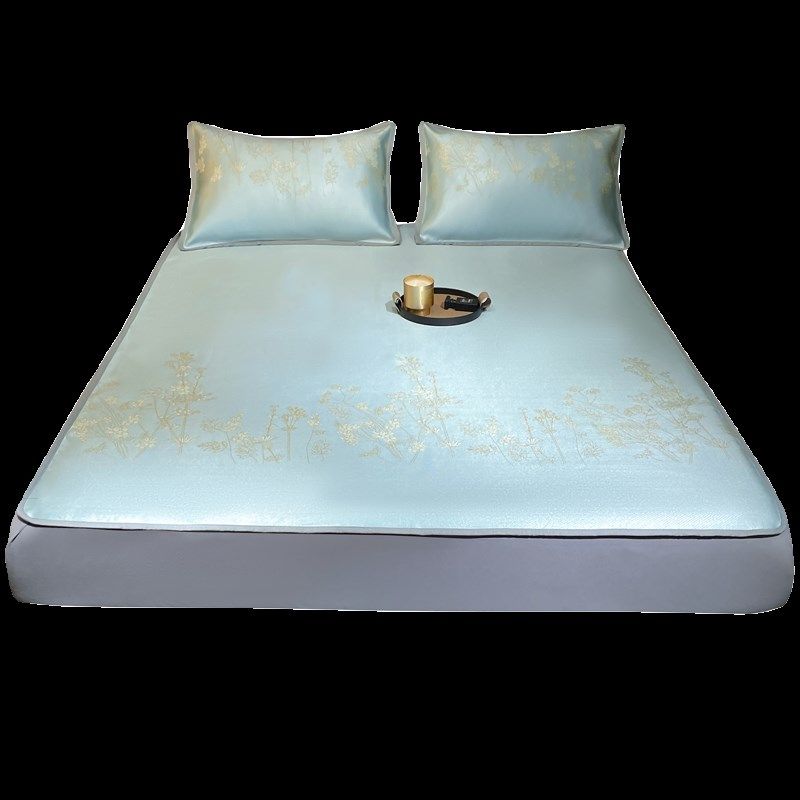 夏季床笠款冰丝凉席三件套可水洗机洗折叠高端防滑空调软席子夏天,淘宝优惠券,粉丝福利购,淘宝优惠卷