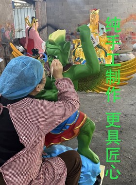 哼哈二将神像左右一对树脂哼哈二将军二力士门神哼哈二将护法门神