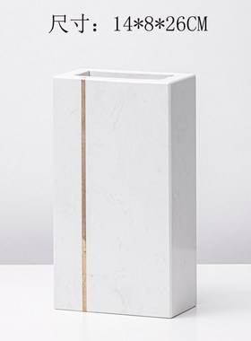 简约创意大理石花瓶托盘几何拱门摆件软装样板间客厅桌面装饰品