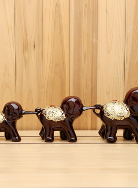 创意大象客厅酒柜电视柜摆件家居玄关装饰品开业乔迁礼品工艺摆设