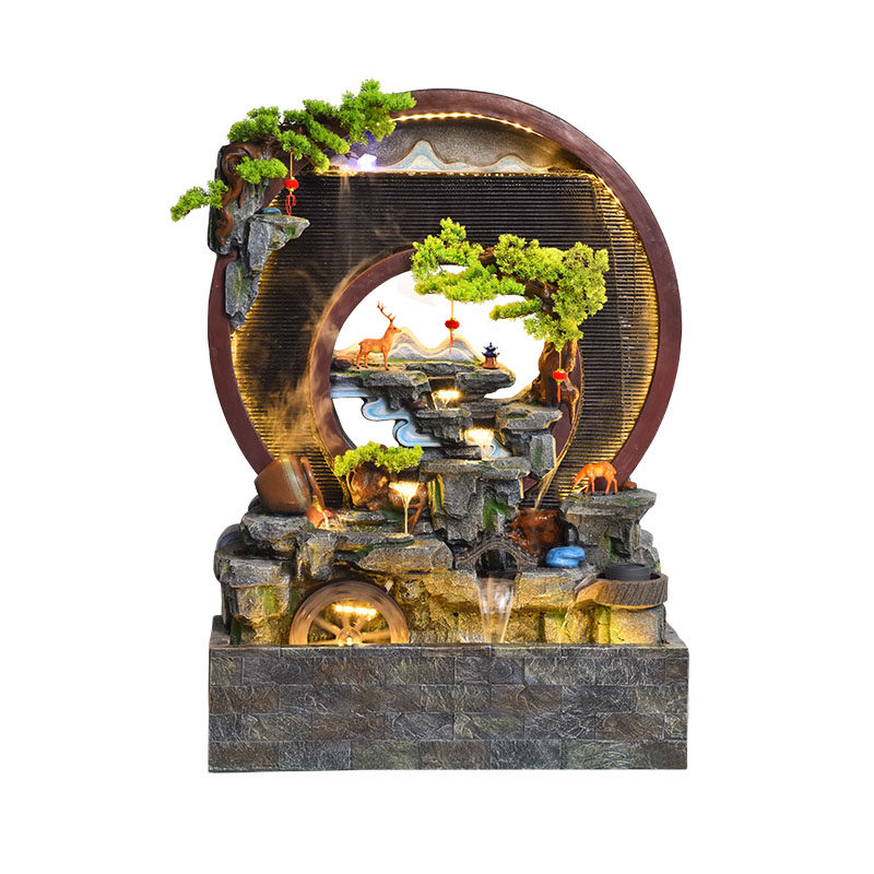 大型假山流水喷泉玄关水景墙屏风客厅庭院鱼缸景观装饰品落地摆件,淘宝优惠券,粉丝福利购,淘宝优惠卷