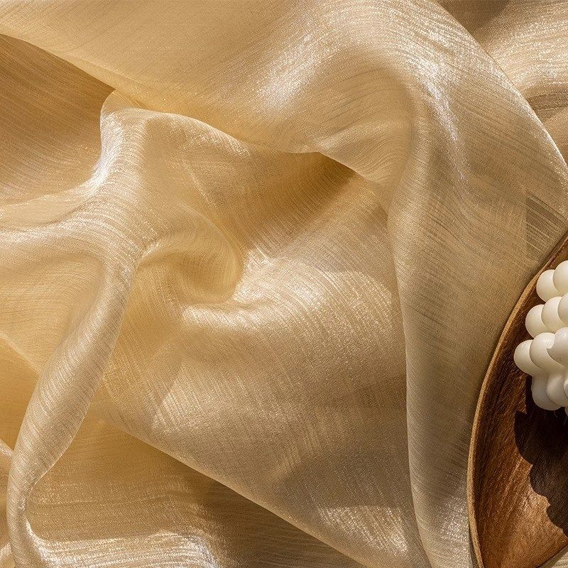 法式鎏金纱窗纱纱帘透光不透人梦幻细闪纱帘客厅阳台飘窗卧室成品,淘宝优惠券,粉丝福利购,淘宝优惠卷