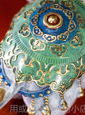 正品炳仁铜 福象升摆件大平象摆饰客办公桌摆放朱玄厅关酒柜吸水