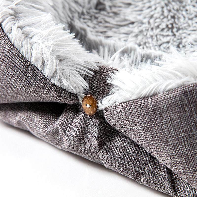 宠物窝长毛绒扣子猫窝秋冬两用保暖窝小型犬狗窝狗垫猫咪窝垫,淘宝优惠券,粉丝福利购,淘宝优惠卷