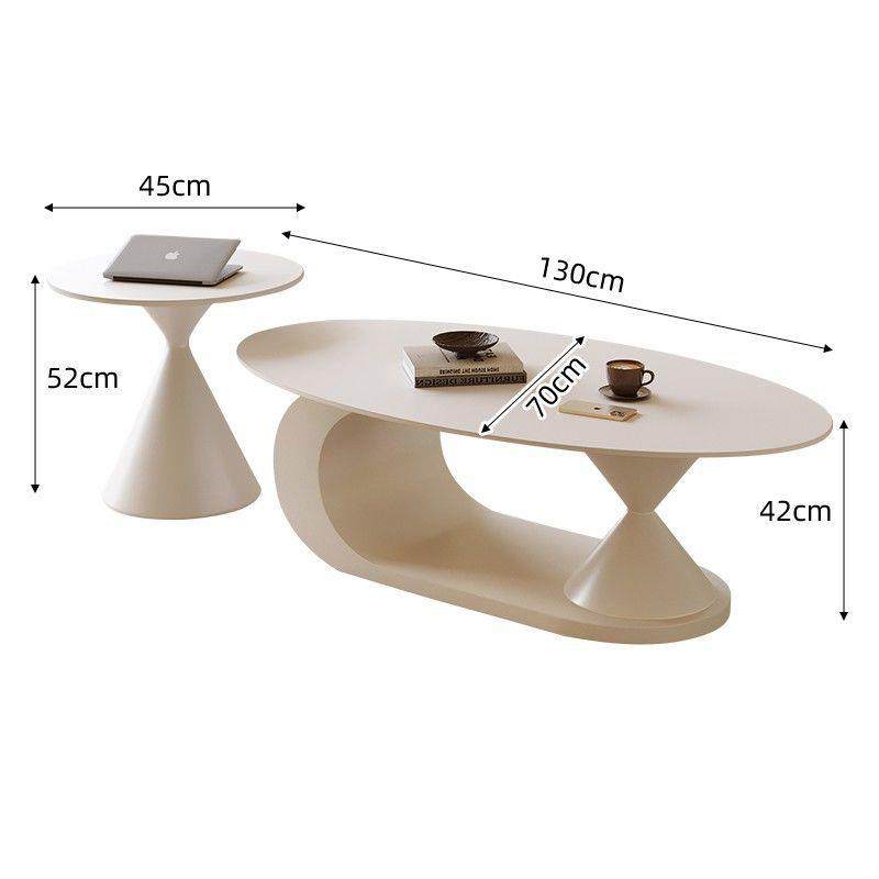 意式极简岩板茶几椭圆形家用客厅小户型设计师新款茶几边几组合,淘宝优惠券,粉丝福利购,淘宝优惠卷