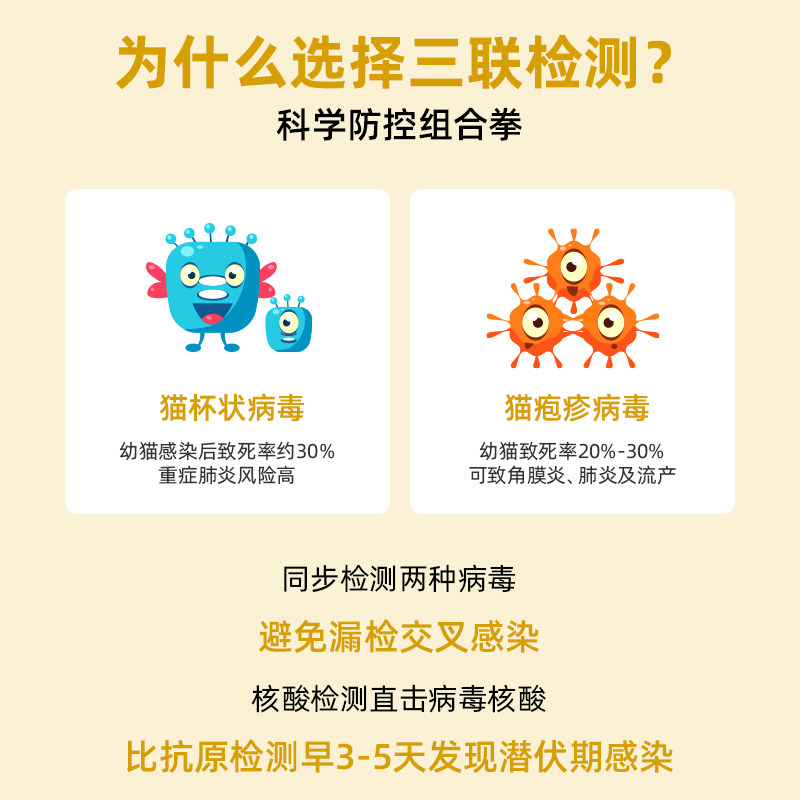 猫杯状病毒检测疱疹检测体检荧光pcr核酸检测居家采样宠物体检,淘宝优惠券,粉丝福利购,淘宝优惠卷