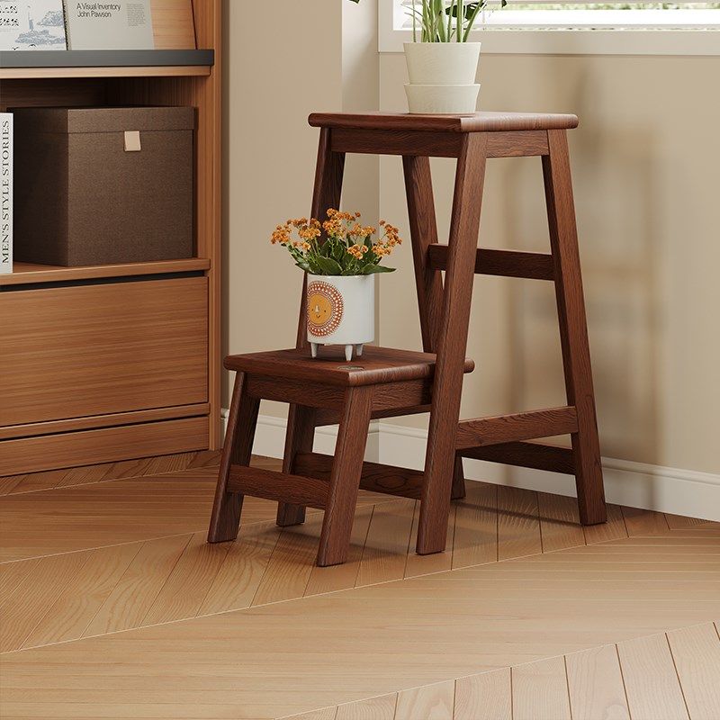 实木梯凳家用可折叠多功能两用楼梯凳子加厚人字步梯登高梯步梯凳,淘宝优惠券,粉丝福利购,淘宝优惠卷