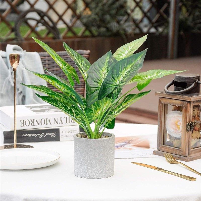 仿真绿植盆景龟背叶假花装饰盆栽客厅办公室桌面摆件小清新植物,淘宝优惠券,粉丝福利购,淘宝优惠卷