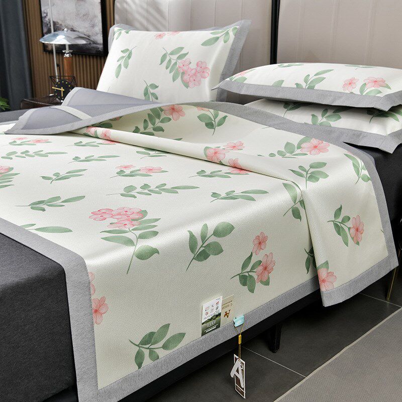 夏季小清新加厚款碳光凉感冰丝席可机洗凉席藤席学生宿舍软席子,淘宝优惠券,粉丝福利购,淘宝优惠卷