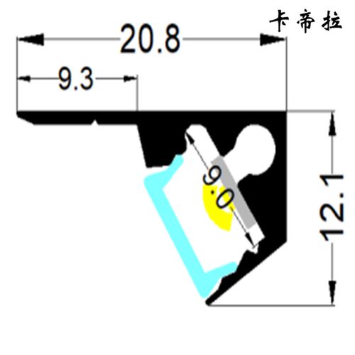 LED220V无需变压器斜45度发光明装硬灯条家用条形铝合金橱柜展示 - 图2