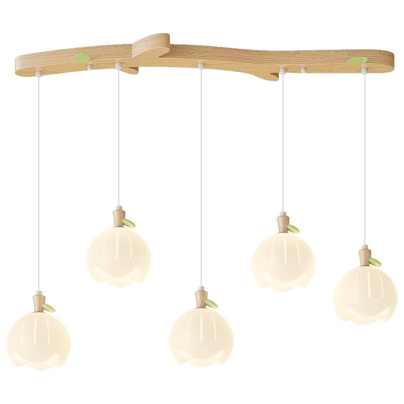 餐厅吊灯原木奶油风创意花朵卧室床头灯温馨全光谱护眼饭厅吧台灯,淘宝优惠券,粉丝福利购,淘宝优惠卷