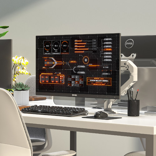 松能电脑显示器支架机械臂桌面台式万向旋转伸缩底座屏幕免打孔T6 - 图0