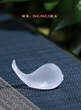 鲸鱼小茶宠琉璃香插摆件客厅茶室办公熏香线香香器茶具配件用品