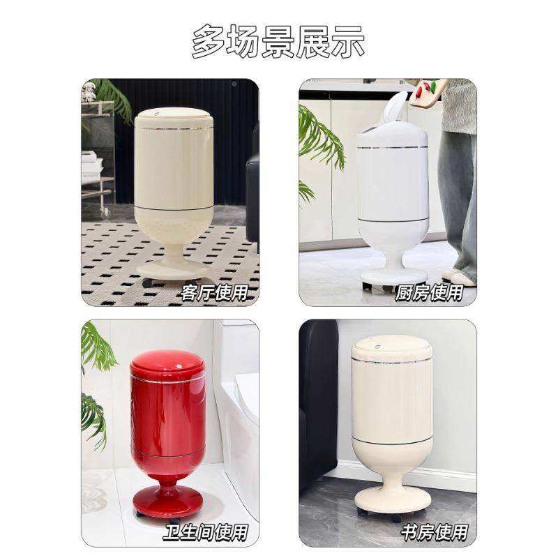 家用新按压式盖垃圾桶客厅卧室厨房款高动颜值大BC2239容量带可移,淘宝优惠券,粉丝福利购,淘宝优惠卷
