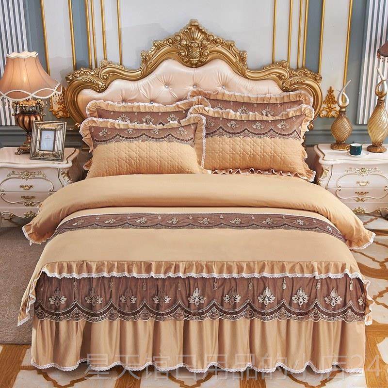 正品纯棉加厚被套件套床裙款夹棉1.8蕾公主风丝双人2四罩.0床床单,淘宝优惠券,粉丝福利购,淘宝优惠卷