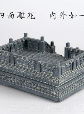 正品创意中式古典微筑饰模型台建基景观造景装品摆件桌面收纳盒名