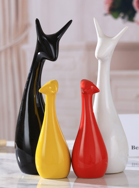 创意现代简约中式家居装饰房间的小饰品陶瓷工艺品小摆设桌面摆件