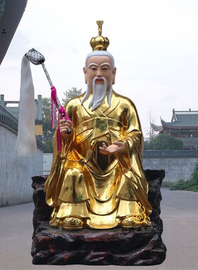 鸿钧老祖神像树脂玻璃钢洪君老祖创始元灵祖铜雕鸿钧道人祖师摆件