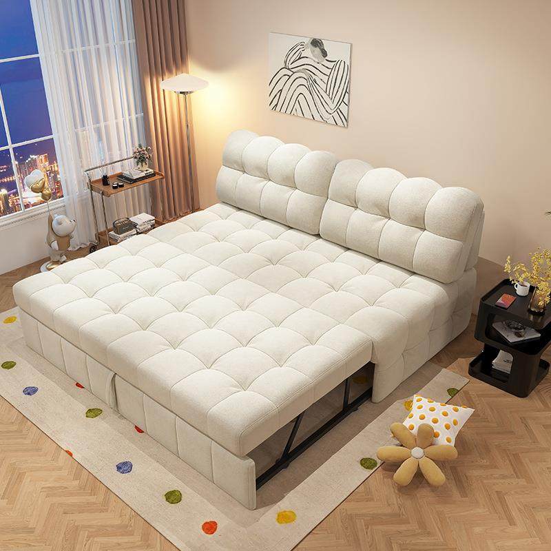新OHW折款网红奶油单人沙发可叠两用豆腐方块床泡芙风懒人伸缩抽,淘宝优惠券,粉丝福利购,淘宝优惠卷