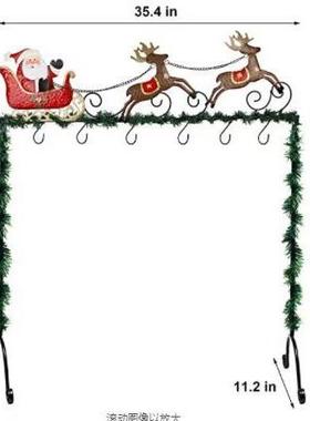 圣诞节袜架圣诞乐圣诞老人麋鹿圣诞雪人衣架金属工艺