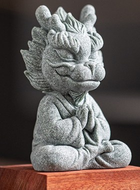 国潮生肖龙招财吉祥物茶宠摆件家居客厅桌面鱼缸造景装饰龙年礼品