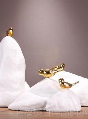 正品新中式现代山电视柜脂客厅玄摆关书房样假树板房创意件酒柜装