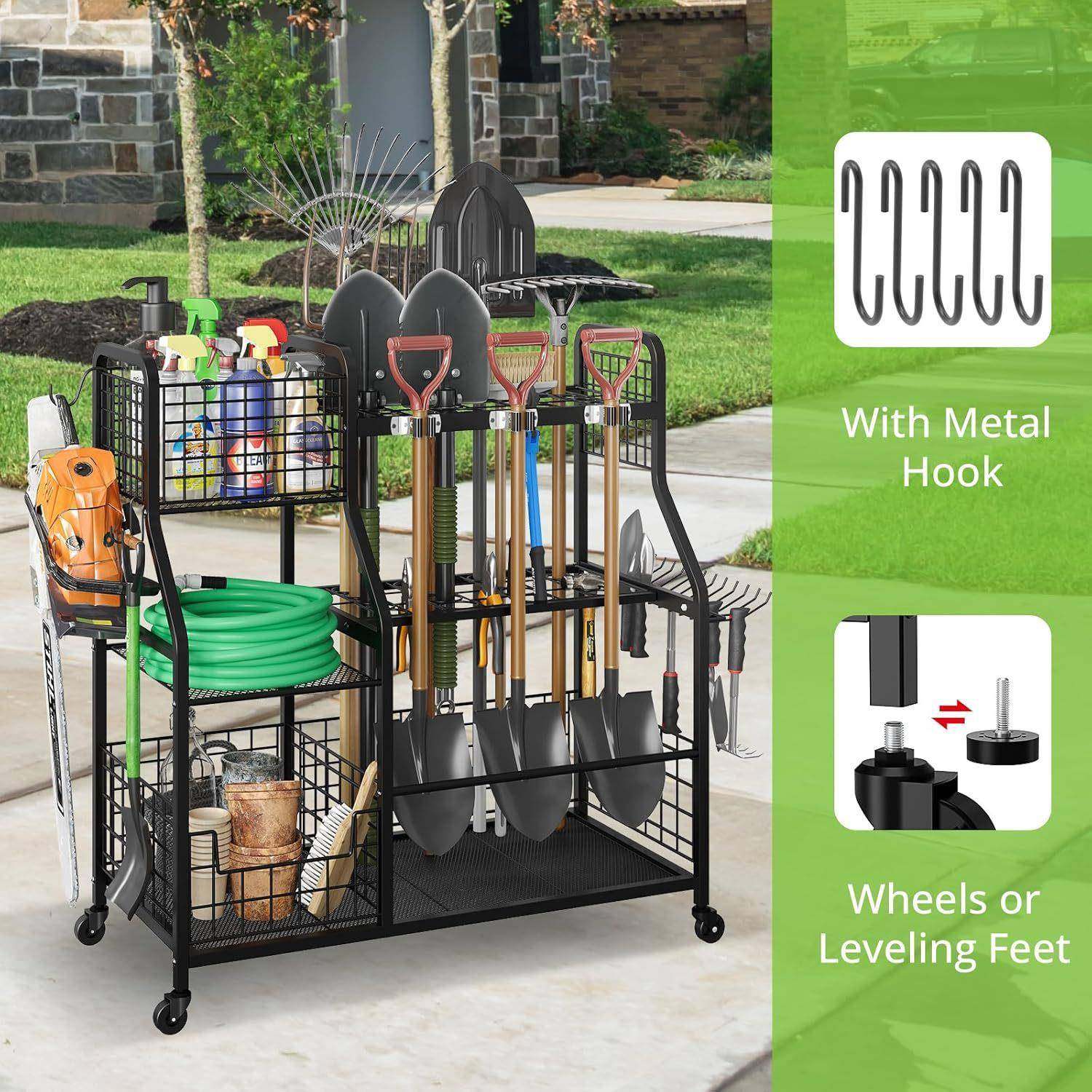 园具整理，大450工庭院工具整理器和储物架器、实用花园工具花架,淘宝优惠券,粉丝福利购,淘宝优惠卷
