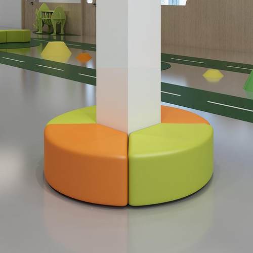 弧创意商场中游大厅活动室阅览室儿童乐场个YE017性圆异形沙心发 - 图2