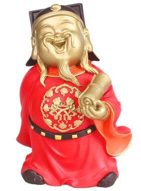 现福禄寿货福星吉祥铜摆件神居家三像摆件彩绘铜福铜福禄寿