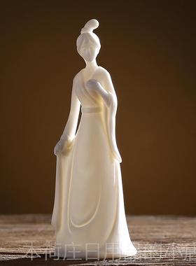 正品瓷典仕女饰摆件创意新中式历史陶人物美女博古架书房搭古配装