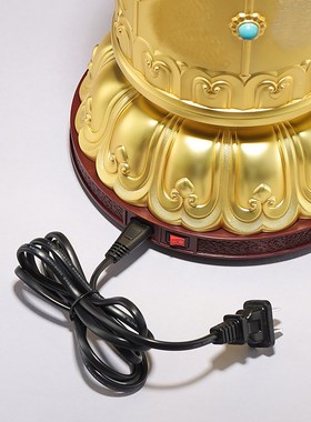 德田升级手自一体电动转轮电机转动家用办公室桌面转金筒装饰摆件