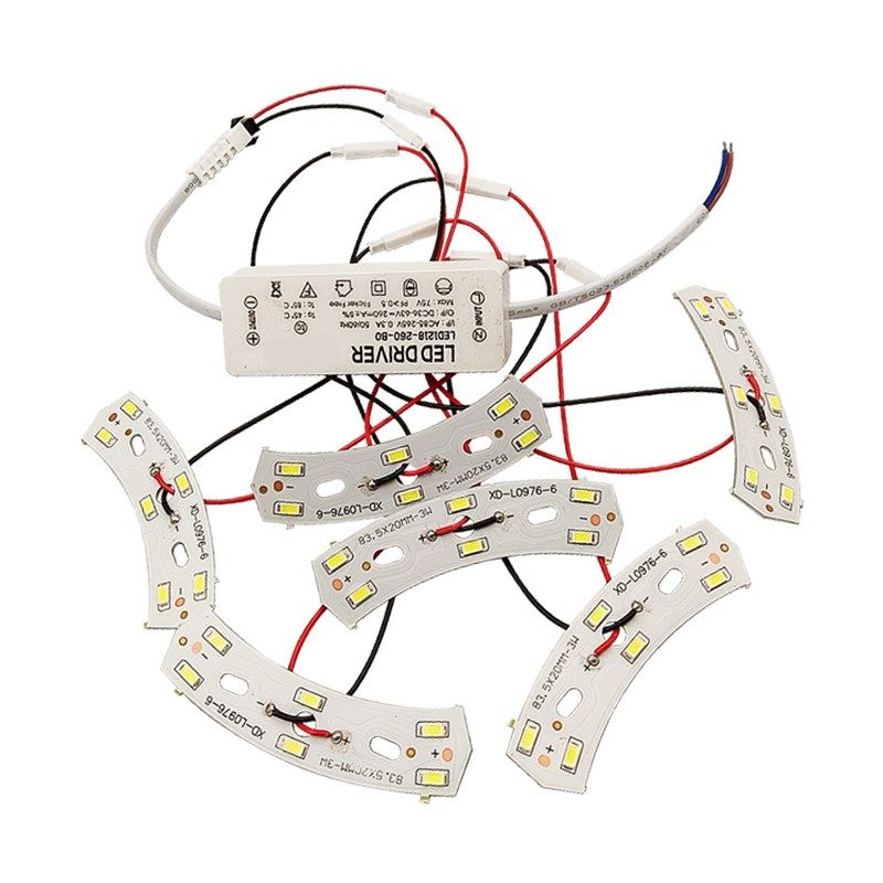 欧式水晶灯led弧形灯板配件客厅灯吸顶灯3W灯片2B3C光源5730灯条,淘宝优惠券,粉丝福利购,淘宝优惠卷