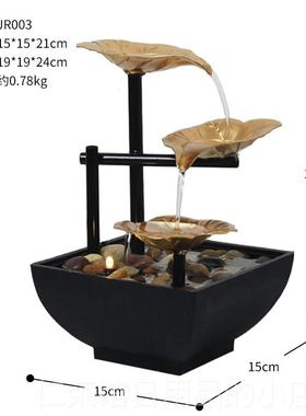 正品代现简约招财小客型流水摆饰件循环水办公室桌面厅景观装开业