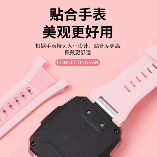 【柔软透气】适用华为watchkid超新星x1pro儿童手表表带x1液态硅胶透气腕带卡通印花BRP-L10轻便同款学生表带 - 图3