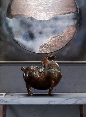 创意招财唐马摆件办公室客厅书房桌面装饰摆设马到成功将军马摆件