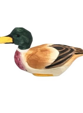 大师指点实木雕刻一套四个鸭子带底板催桃花男女脱单布局摆阵摆件