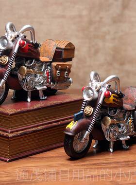 正品托zkka复古怀摆旧摩车模型a摆件家居客厅电视柜酒柜店铺装饰