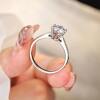 IGI cultivated diamond pt950 platinum classic micropaved starlight six-claw ring 1 carat diamond ring gift