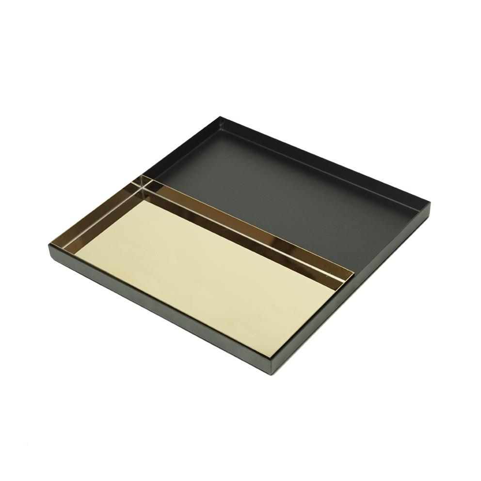 New Chinese style creative metal tray for guest dining 039 factory hall model room table study hall soft decoration ornaments