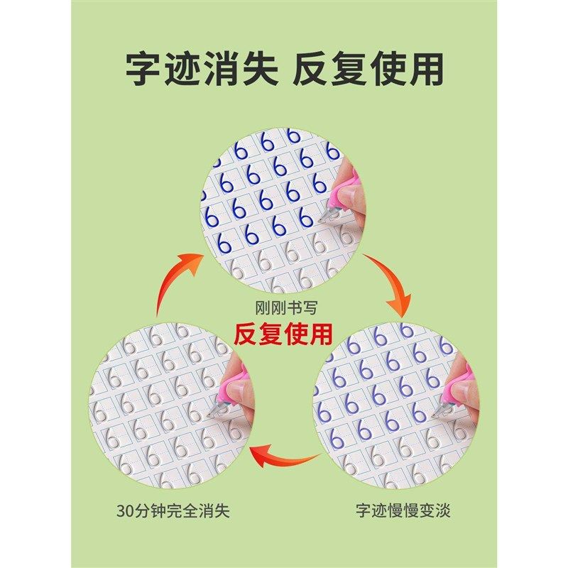 数字练字帖幼儿园凹槽控笔训练儿童练习字帖入门描红本专用中班大,淘宝优惠券,粉丝福利购,淘宝优惠卷